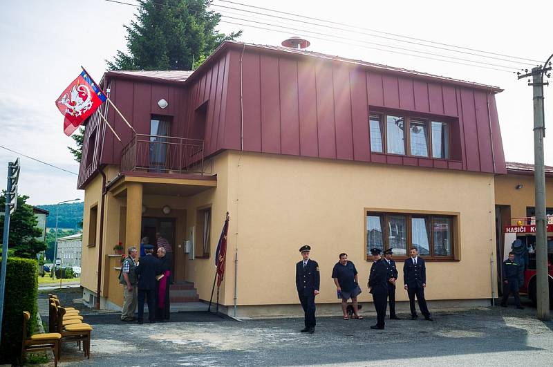 Otevření opravené hasičárny v Koutě na Šumavě.