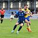 FORTUNA ČFL, skupina A, 25. kolo: FC Písek - TJ Jiskra Domažlice (na snímku fotbalisté v modrých dresech) 3:3 (1:1).