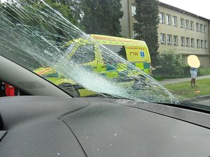 Nehoda v Domažlicích.