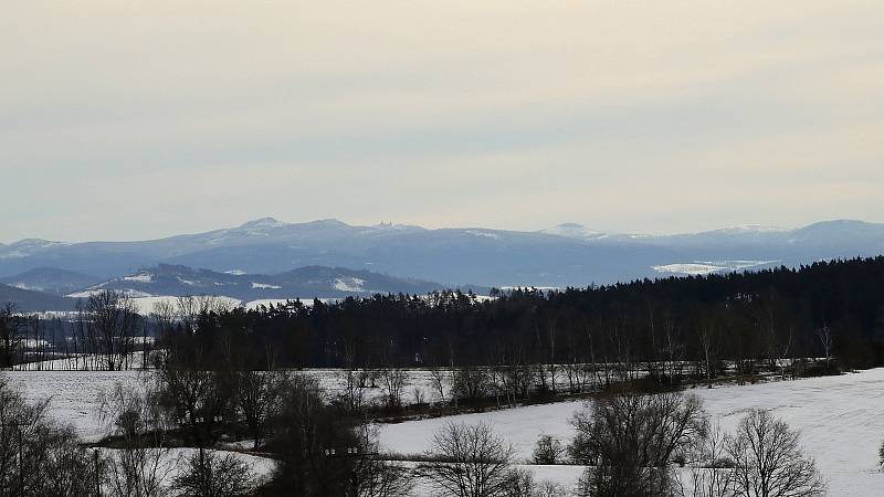 Rozhledna na Šibeničním vrchu nad Horšovským Týnem a výhledy do širokého okolí.