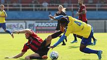 SK Rakovník  (ve žlutém) dobře začal, vedl 2:0, ale po obratu slavily Domažlice výhru 4:3.