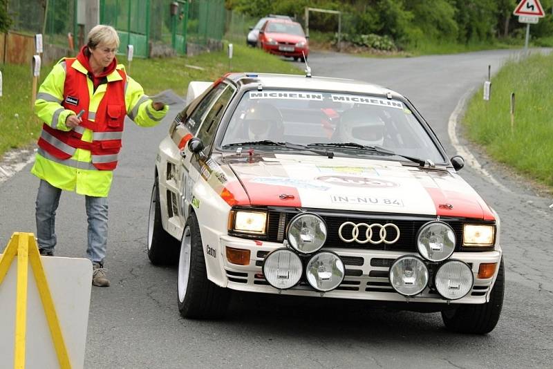 Historic Vltava Rallye 2014. ´Historici´ na Hájovně u Kdyně. 