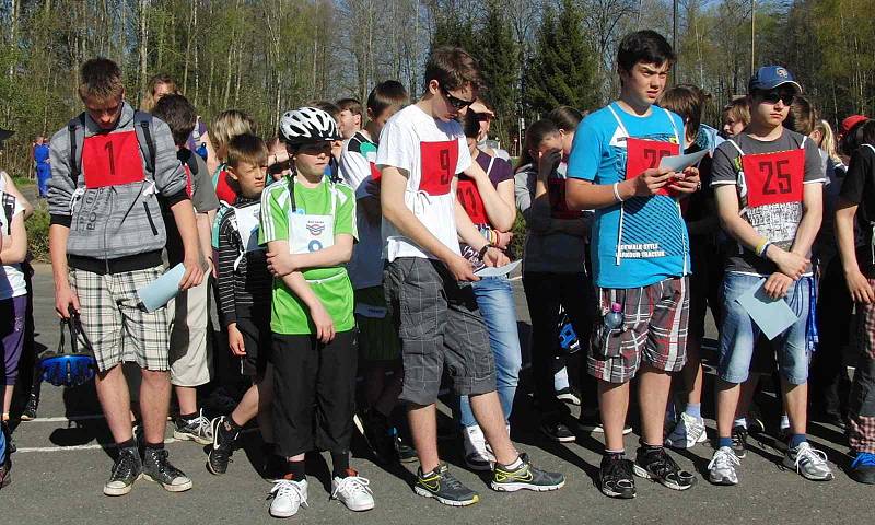 Okresní kolo dopravní soutěže mladých cyklistů.