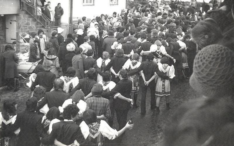 Postřekovský masopust v roce 1979.