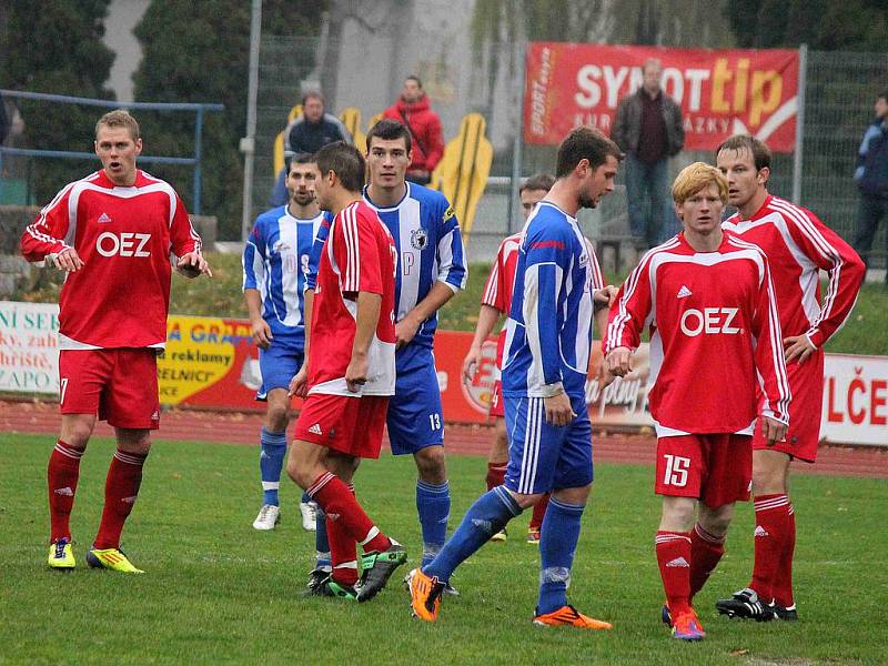 Z utkání Jiskra Domažlice a FK OEZ Letohrad.