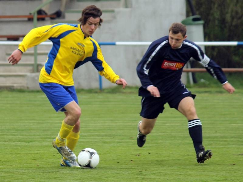 Štavnaté derby mezi Slavoje Koloveč A a Jiskrou Domažlice B.