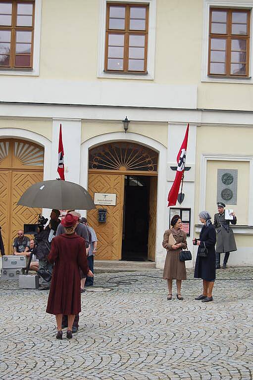 Z natáčení ruského filmu Spolu v Domažlicích, 13. července 2011.