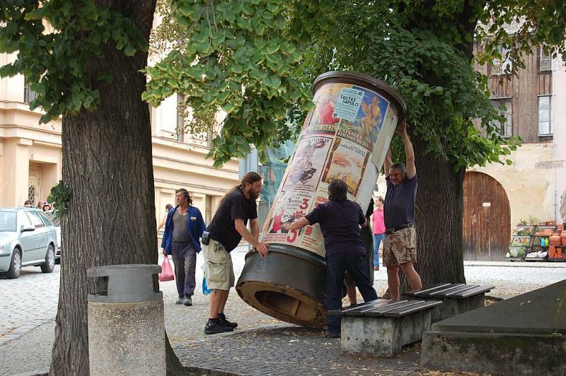 Z natáčení ruského filmu Spolu v Domažlicích, 13. července 2011.