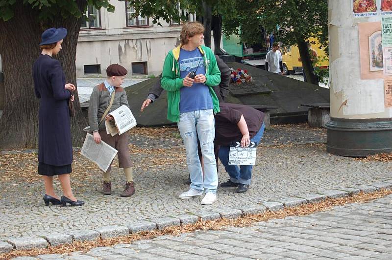 Z natáčení ruského filmu Spolu v Domažlicích, 13. července 2011.