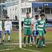 TJ Jiskra Domažlice (na snímku fotbalisté v bílých dresech) - Bohemians Praha 1905 B 2:0 (FORTUNA ČFL, skupina A, 22. kolo).