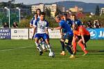 29. kolo FORTUNA ČFL A: Králův Dvůr - Jiskra Domažlice (modří) 2:1.