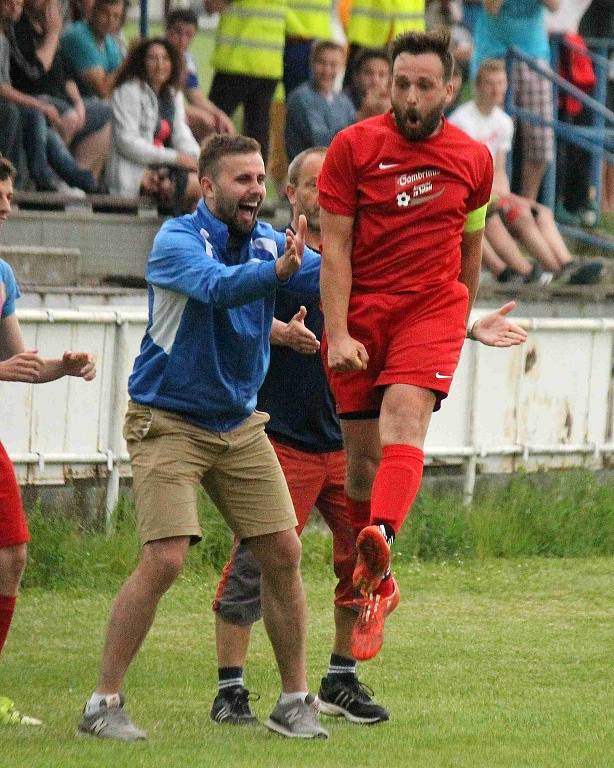 Z utkání fotbalistů Sokola Mrákov a Hraničář Česká Kubice.