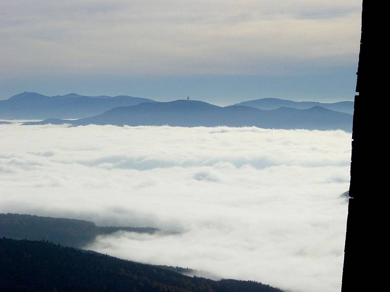 Čerchov. Pohled z vojenské věže.