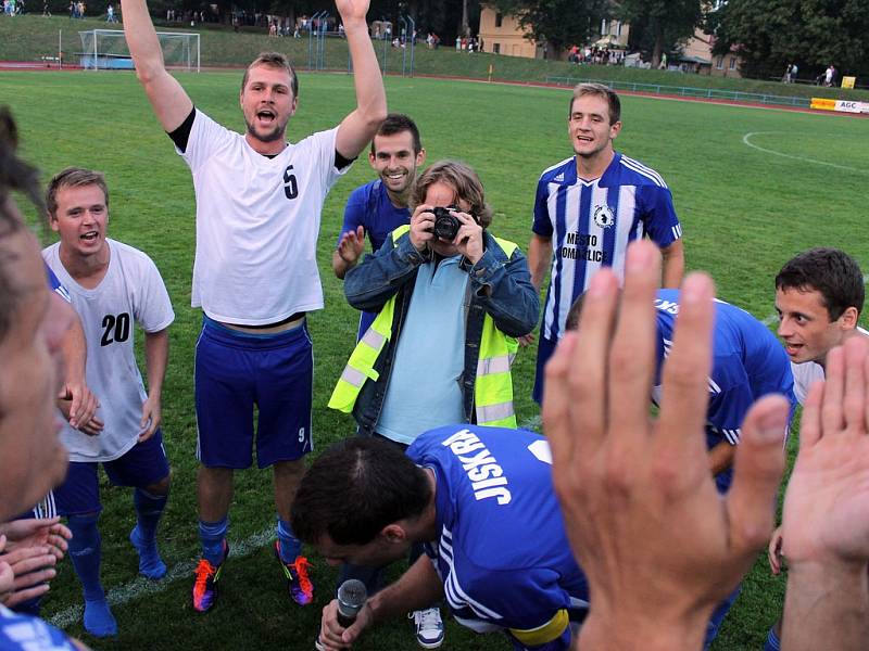 Třetiligová Jiskra Domažlice porazila v penaltovém rozstřelu prvoligové Dynamo České Budějovice a postupuje do 3. kola Poháru České pošty. 