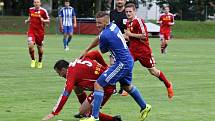 1. kolo ČFL: Jiskra Domažlice A - Slavoj Vyšehrad 2:0 (1:0).