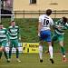 FORTUNA ČFL, skupina A: TJ Jiskra Domažlice (na snímku fotbalisté v bílomodrých dresech) - Bohemians Praha 1905 B 2:0.