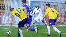 Jiskra na Stínadlech. Odveta osmifinále Poháru České pošty FK Teplice - Jiskra Domažlice 2:1. 