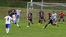 3. kolo FORTUNA ČFL A: Dynamo České Budějovice B - TJ Jiskra Domažlice (hráči v bílých dresech) 0:1 (0:1).