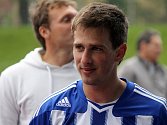Fotbalista Petr Jendruščák v dresu Jiskry Domažlice.