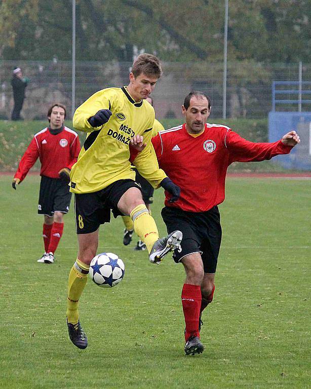 Z utkání fotbalistů Jiskry Domažlice a MFK Chrudim.