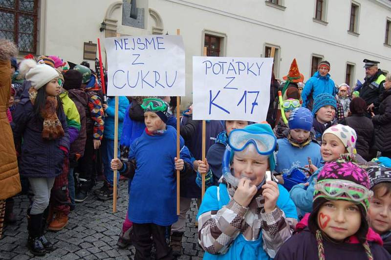 Masopustní průvod dětí z domažlických školních družin.