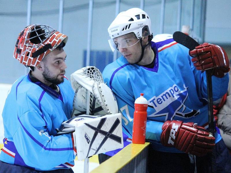 Z utkání hokejistů HC Staňkov s LHC Kralovice.