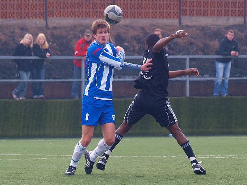 Z utkání fotbalistů Jiskry Domažlice v Příbrami.