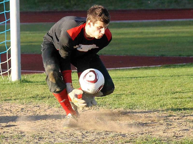 Z tréninku fotbalistů Jiskry Domažlice.