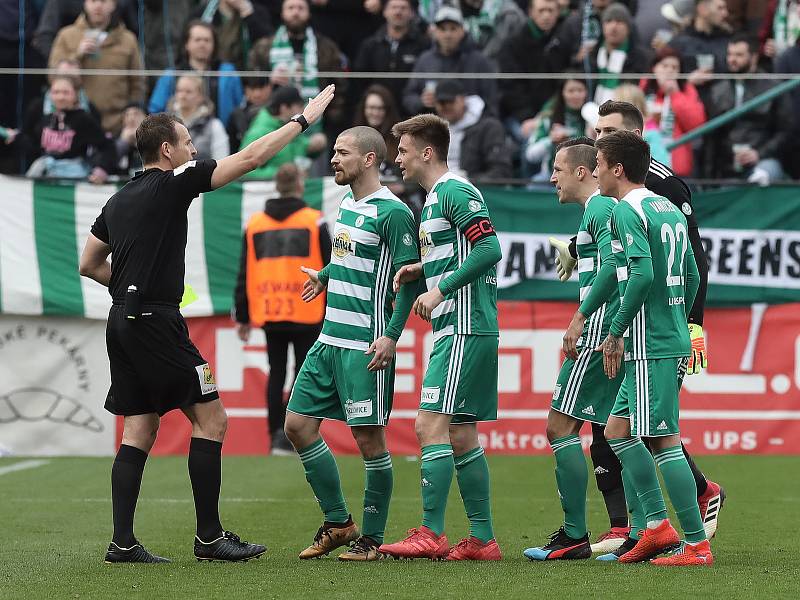 Zápas fotbalové Fortuna ligy mezi Bohemians a Slavii v Ďolíčku.