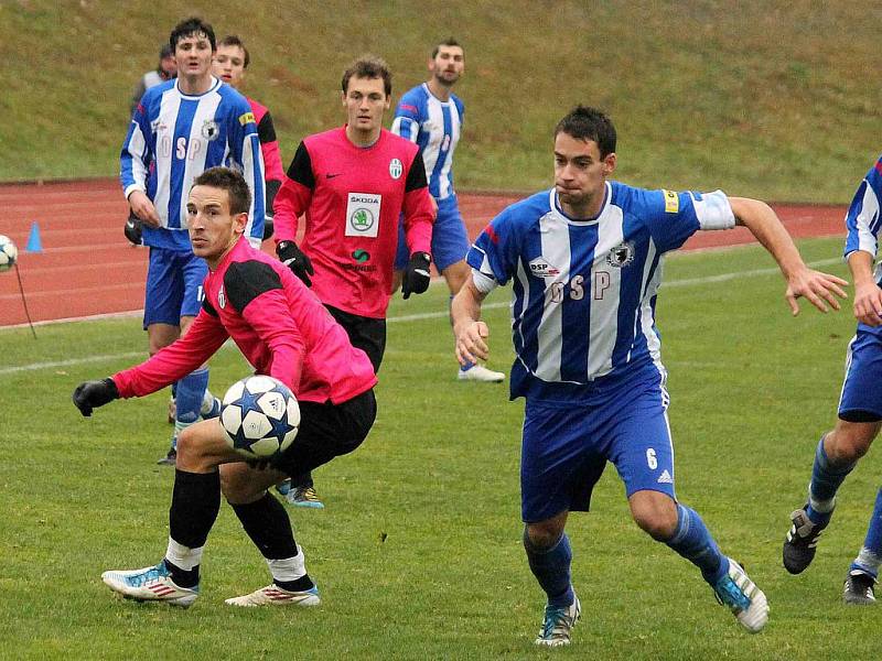 Z utkání Jiskra Domažlice a FK Mladá Boleslav B.