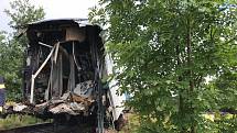 U Milavče na Domažlicku se srazily dva vlaky, desítky zraněných, dva mrtví