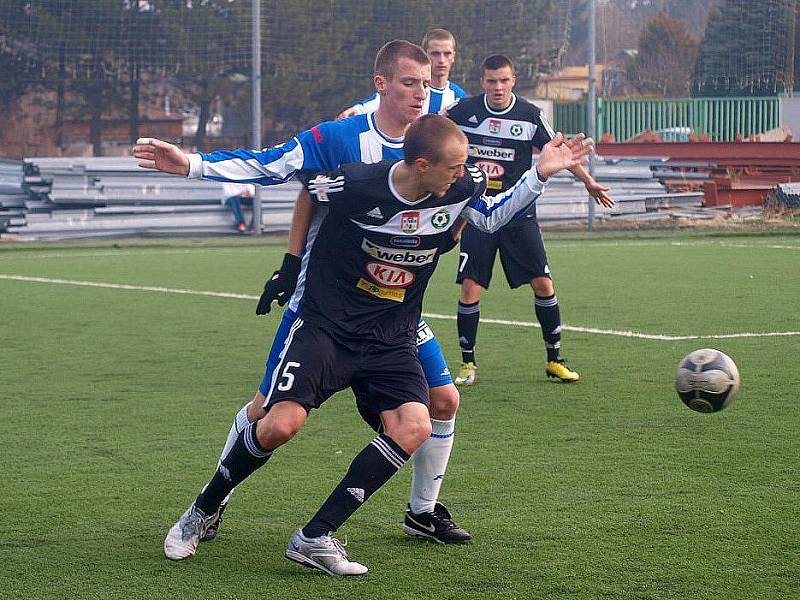 Z utkání fotbalistů Jiskry Domažlice v Příbrami.