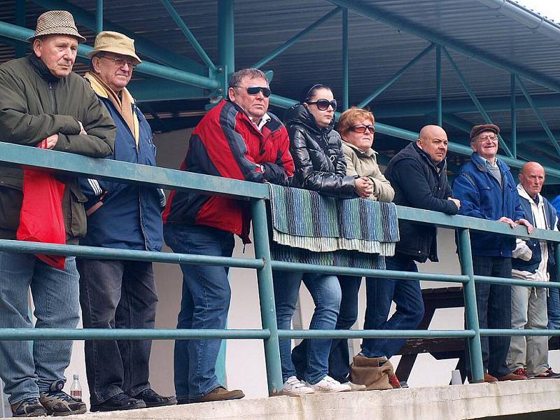 Z utkání fotbalistů Jiskry Domažlice v Příbrami.