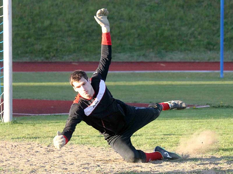 Z tréninku fotbalistů Jiskry Domažlice. 