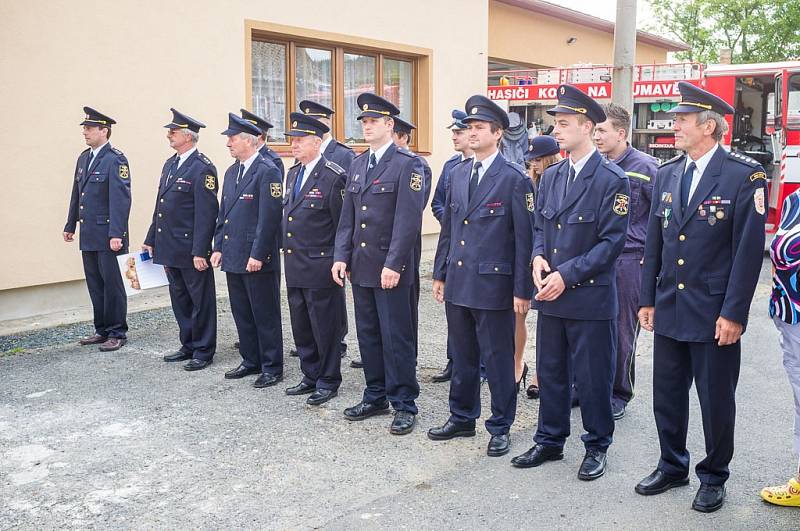 Otevření opravené hasičárny v Koutě na Šumavě.