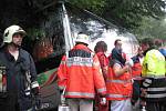 Fotoreportáž ze zásahu u  nehody autobusu u Černé Řeky.