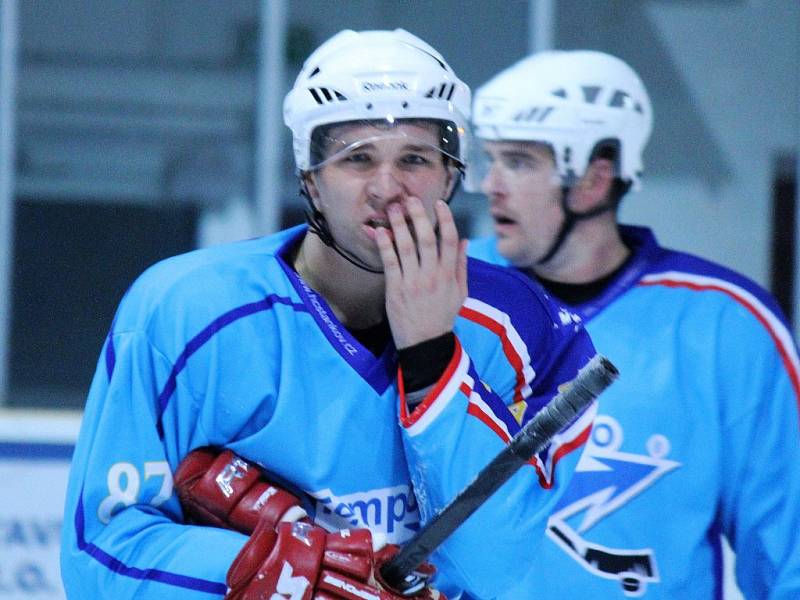 Z utkání hokejistů HC Staňkov s LHC Kralovice.