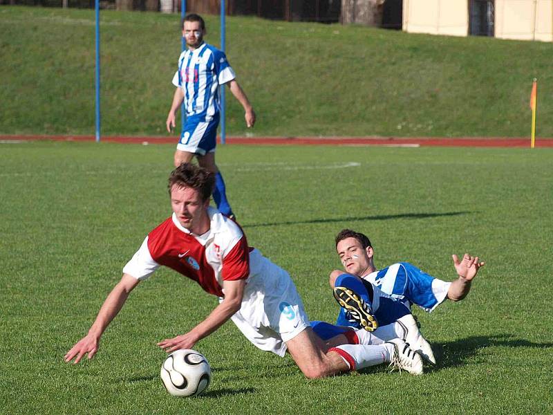 Ze zápasu Jiskry Domažlice s Kunicemi.