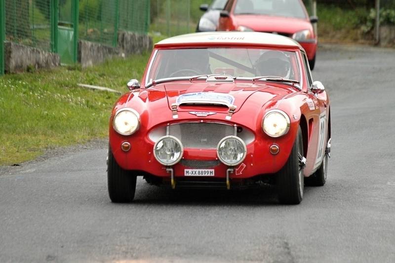 Historic Vltava Rallye 2014. ´Historici´ na Hájovně u Kdyně. 