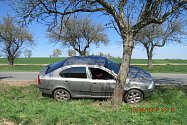 Škoda na havarovaném vozidle Škoda Octavia byla vyčíslena policií na částku 70 tisíc korun.