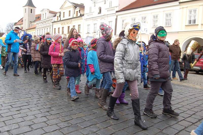 Masopustní průvod dětí z domažlických školních družin.