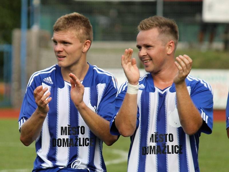 1. kolo ČFL: Jiskra Domažlice A - Slavoj Vyšehrad 2:0 (1:0).