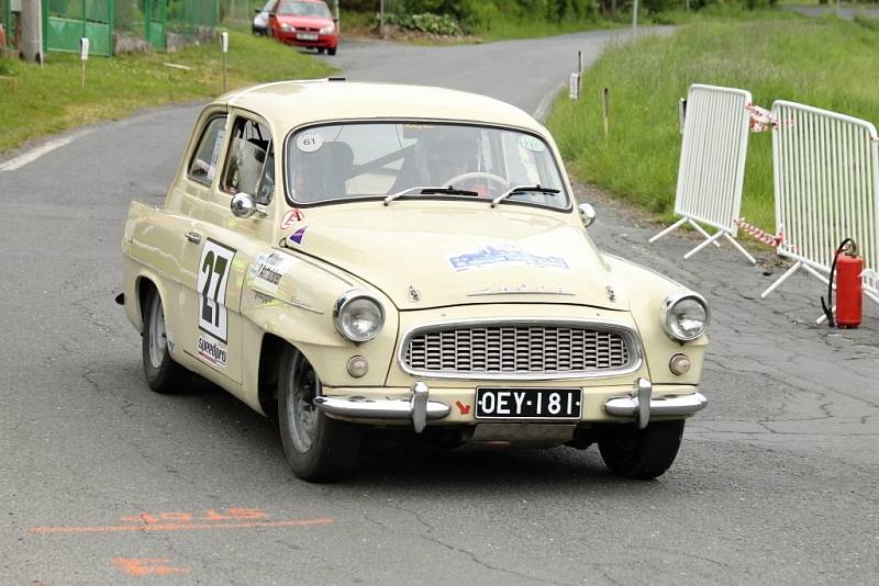 Historic Vltava Rallye 2014. ´Historici´ na Hájovně u Kdyně. 