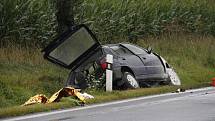 Dopravní nehoda dvou osobních aut u Semošic.