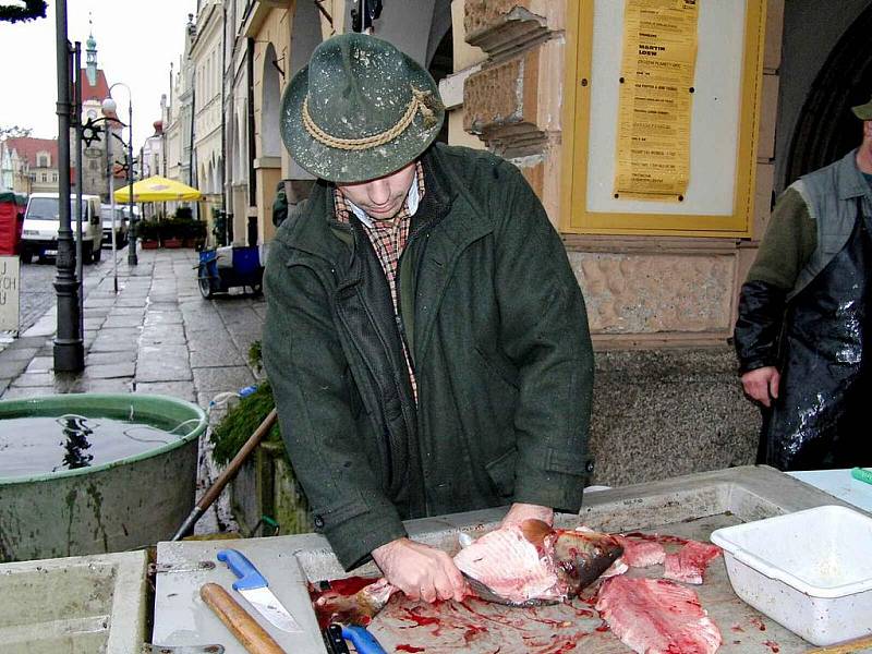 Radek Halada, který jako odborník pomáhá Domažlickým městským lesů s chovem ryb, nám předvedl, jak lze z kapra udělat filety bez kostí.