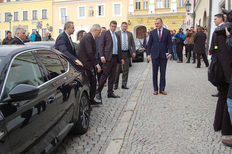 Návštěva prezidenta ČR Miloše Zemana v Horšovském Týně