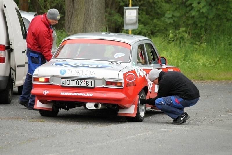 Historic Vltava Rallye 2014. ´Historici´ na Hájovně u Kdyně. 