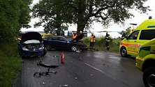 Havárie tří osobních aut u Hostouně na Domažlicku. 