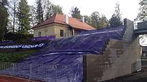 Stadion Střelnice po prvním utkání šampionátu.