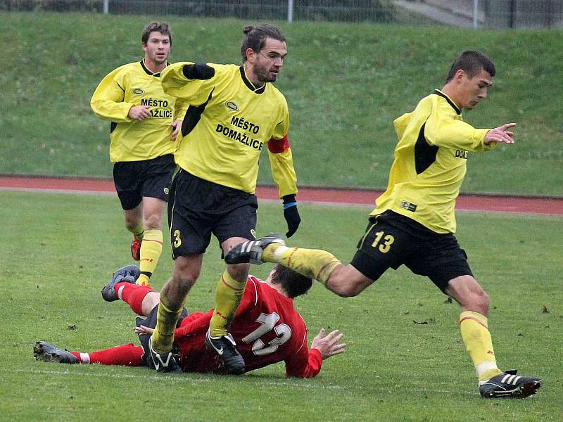 Z utkání fotbalistů Jiskry Domažlice s MFK Chrudim.